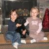 Clare and McKenna sitting with Waverly when she first got to our house.